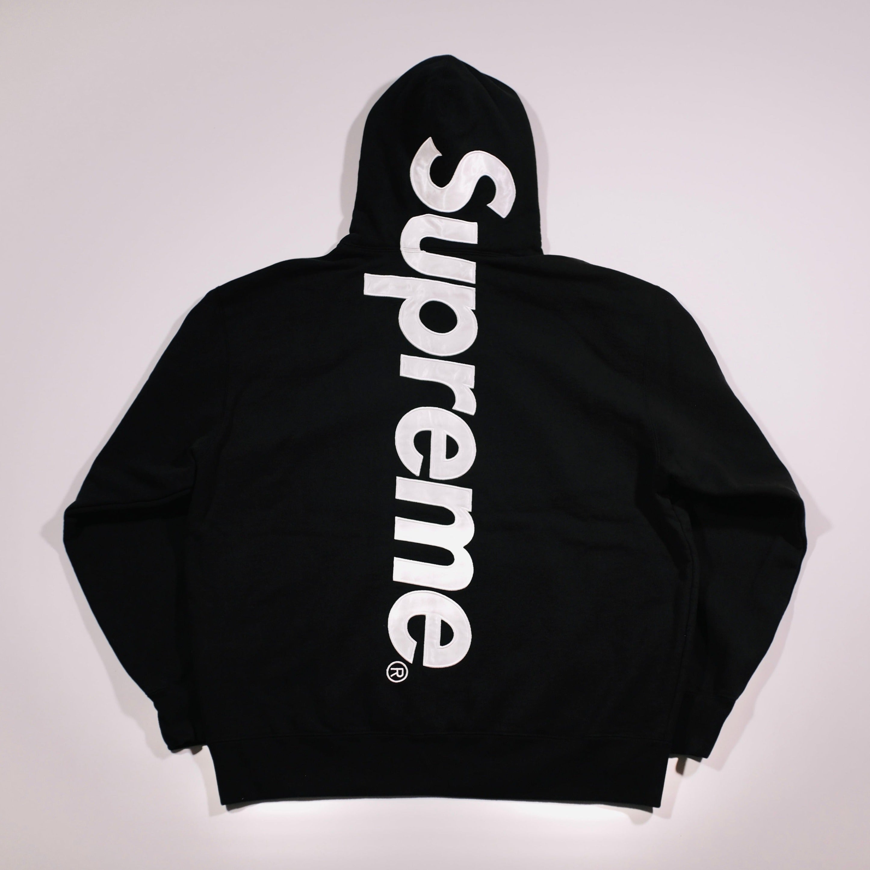 Supreme Satin Appliqué Hooded Sweatshirt – Locos Only Drops